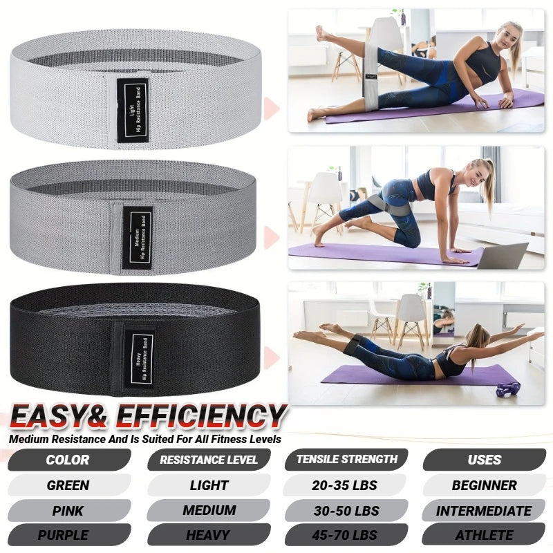 Fasce Elastiche in Tessuto per Allenamento – Glutei e Gambe